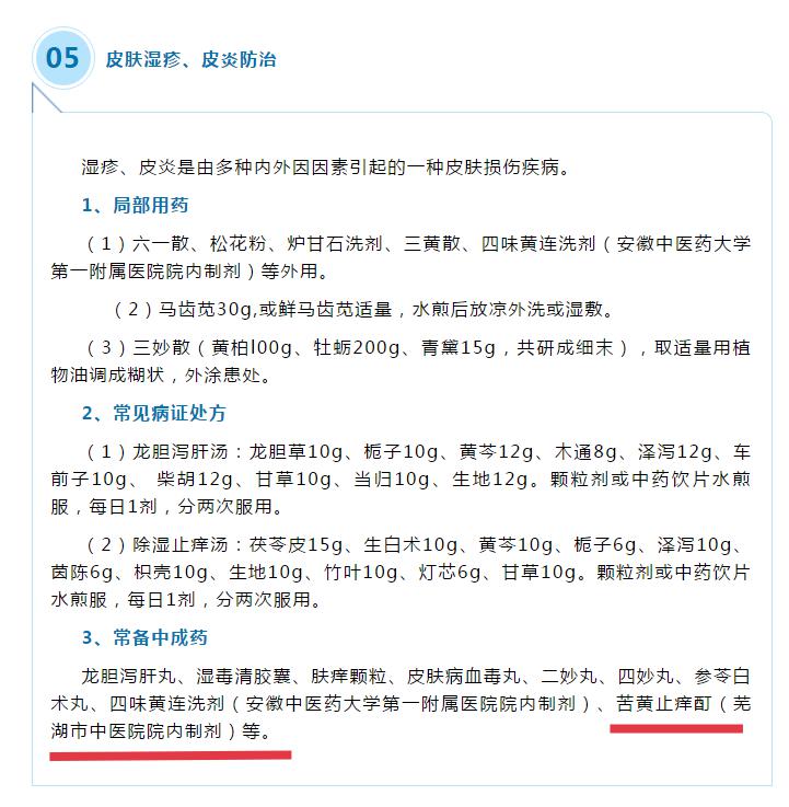 我院兩制劑收錄《安徽省洪澇災(zāi)害常見病證中醫(yī)藥防治手冊（2020年版）》(圖2)