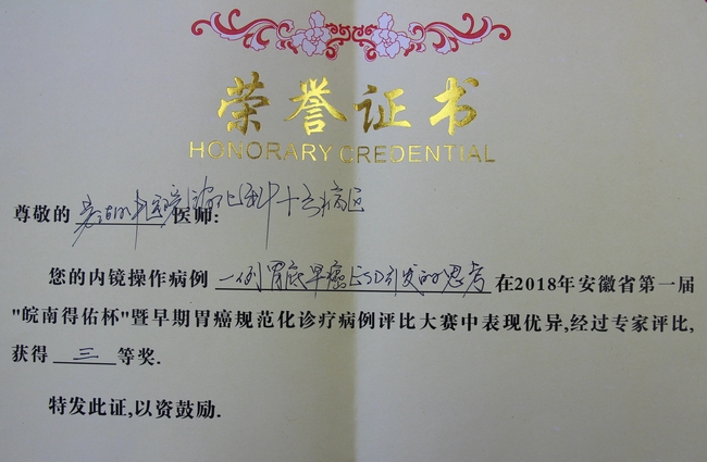 我院十六病區(qū)消化科在省消化道早癌內鏡病歷評比大賽中取得佳績(圖3)