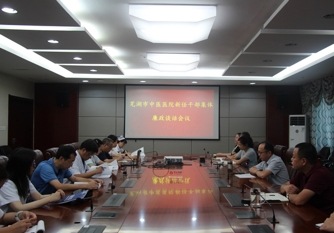 我院召開2019年新任干部集體廉政談話會(huì)議(圖1)