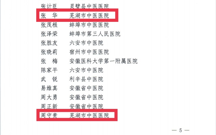 【喜報】蕪湖市中醫(yī)醫(yī)院多人獲評第二屆安徽省國醫(yī)名師、第三屆安徽省名中醫(yī)、第一屆安徽省名中藥師(圖4)